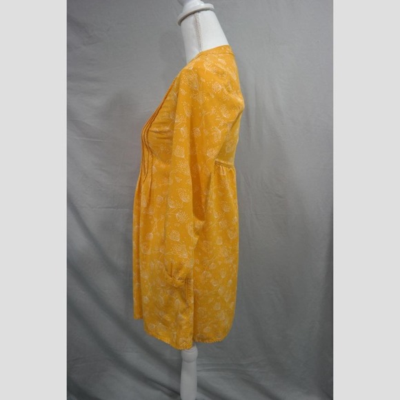 Old Navy Small Sunflower Yellow Long Sleeve Printed Mini Dress - Picture 4 of 6